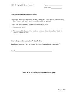 Note: A pKa table is provided on the last page.