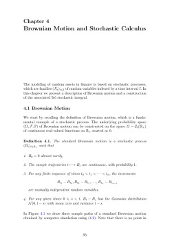 Notes on Stochastic Finance