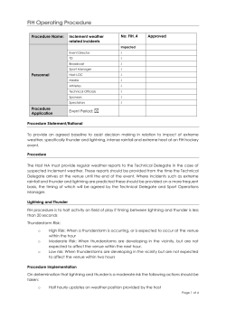 FIH Operating Procedure