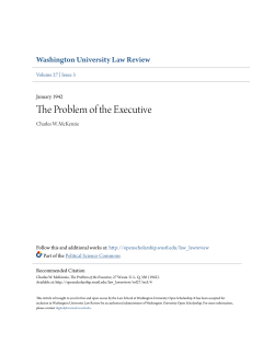 The Problem of the Executive - Washington University Open