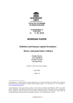 Inflation and human capital formation : theory and panel data evidence