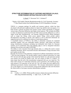 structure determination of caffeine anhydrous c8h10n4o2