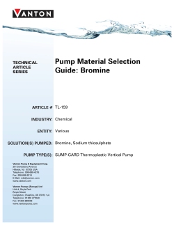 Pump Material Selection Guide: Bromine