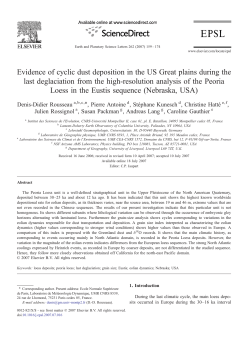 Evidence of cyclic dust deposition in the US Great plains during the