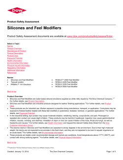 PSA for Silicones and Feel Modifiers
