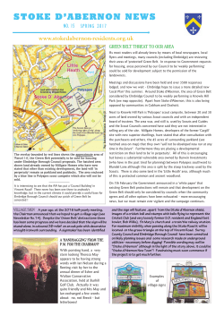 Latest Newsletter - Stoke d`Abernon Residents` Association