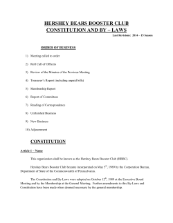 hershey bears booster club constitution and by &ndash; laws