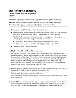 Lesson 2 - Unity Church