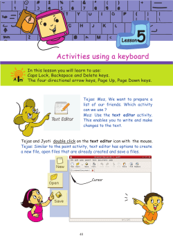 Activities using a keyboard