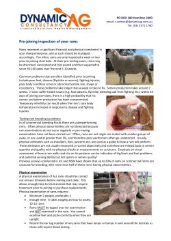 Pre-joining inspection of your rams