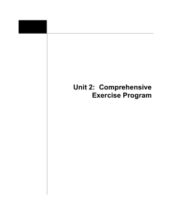 Unit 2: Comprehensive Exercise Program