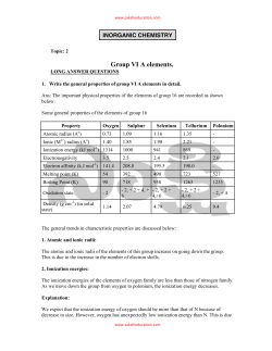 Group VI A elements. - Sakshieducation.com