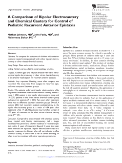 A Comparison of Bipolar Electrocautery and Chemical