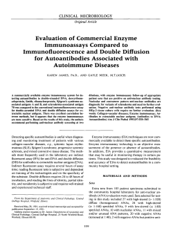 Evaluation of Commercial Enzyme Immunoassays Compared to