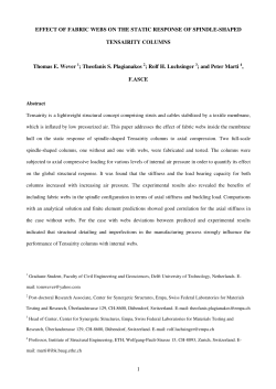 1 EFFECT OF FABRIC WEBS ON THE STATIC RESPONSE OF