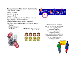 January Concepts of the Month: My Community Color