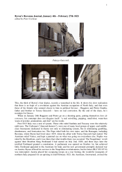 Ravenna Journal - Peter Cochran`s Website