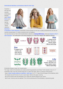 Embroidered Necklines and Hemlines Ideal for Knit Tops