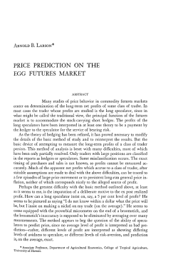 price prediction on the egg futures market