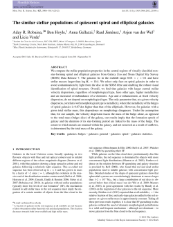 The similar stellar populations of quiescent spiral and elliptical