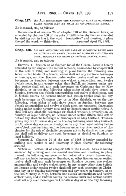 ACTS, 1968. &mdash; CHAPS. 187, 188: 137 Be it enacted, etc., as follows