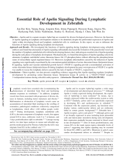 Essential Role of Apelin Signaling During Lymphatic Development