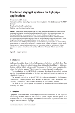 Combined daylight systems for lightpipe applications