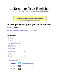13-Page PDF Handout - Breaking News English