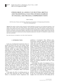 STRESS DROP AS A RESULT OF SPLITTING, BRITTLE AND