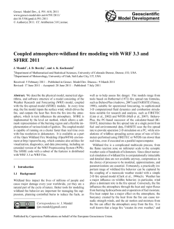Coupled atmosphere-wildland fire modeling with WRF 3.3 and