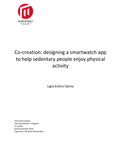 Co-creation: designing a smartwatch app to help sedentary people