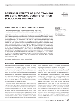 BENEFICIAL EFFECTS OF JUDO TRAINING ON BONE MINERAL