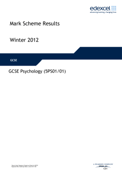 Mark Scheme Results Winter 2012