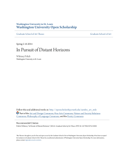In Pursuit of Distant Horizons - Washington University Open