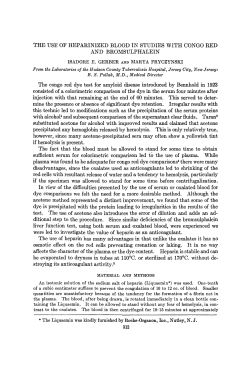 THE USE OF HEPARINIZED BLOOD IN
