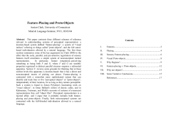 Feature-placing and Proto-objects