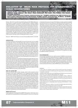 EVALUATION OF mbARI PUCK PROTOCOL FOR