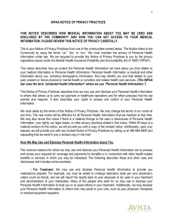 HIPAA Notice of Privacy Practices