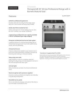 Monogram&reg; 30" All Gas Professional Range with 4 Burners (Natural