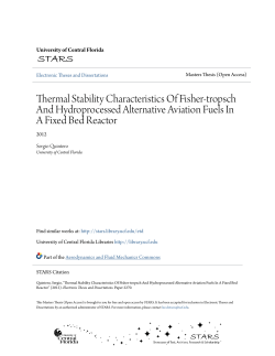 Thermal Stability Characteristics Of Fisher-tropsch And
