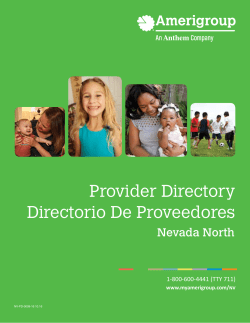 Provider Directory Directorio De Proveedores Nevada North
