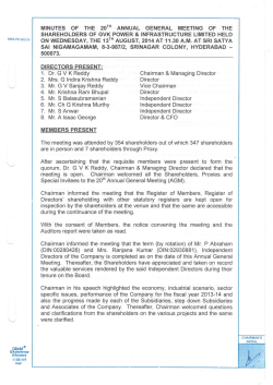 minutes of the 2oth annual general meeting of the