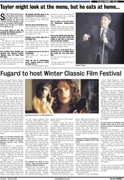 Fugard to host Winter Classic Film Festival