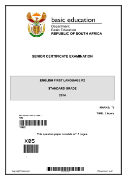 English 1st Language SG P2 May