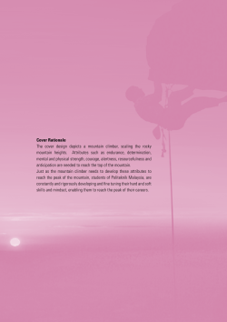 Cover Rationale The cover design depicts a mountain climber