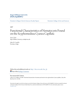 Functional Characteristics of Nematocysts Found