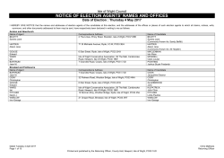 notice of election agents` names and offices