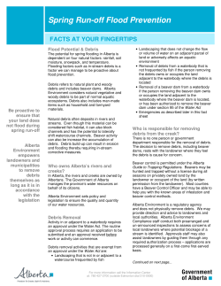 Spring Run-Off Flood Prevention