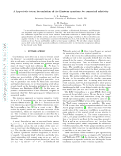 A hyperbolic tetrad formulation of the Einstein equations for