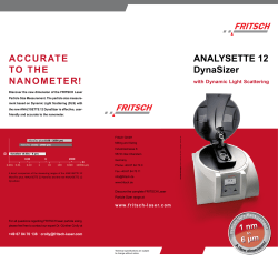 ACCURATE TO THE NANOMETER! ANALYSETTE 12